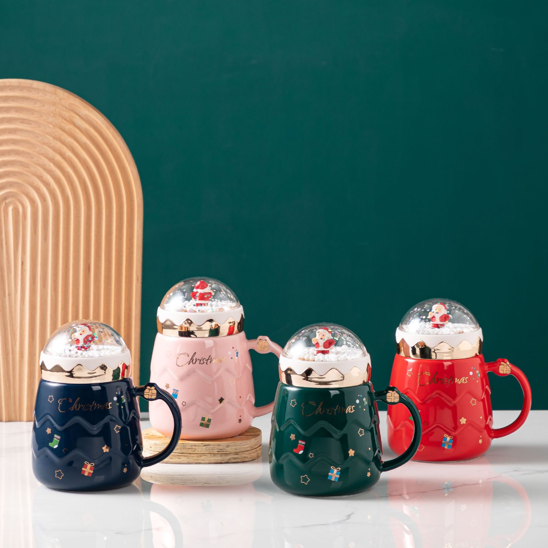 Christmas gift ceramic mugs, large-capacity Christmas cups, daily necessities wholesale, Christmas gifts, drinking cups, Medley 030 Specification image