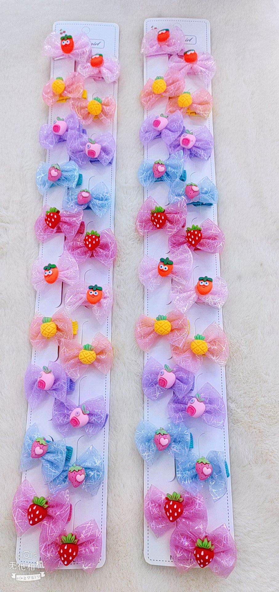 儿童饰品爆款卡通盘发发夹儿童头饰发夹BB夹10对装纱领结Y来