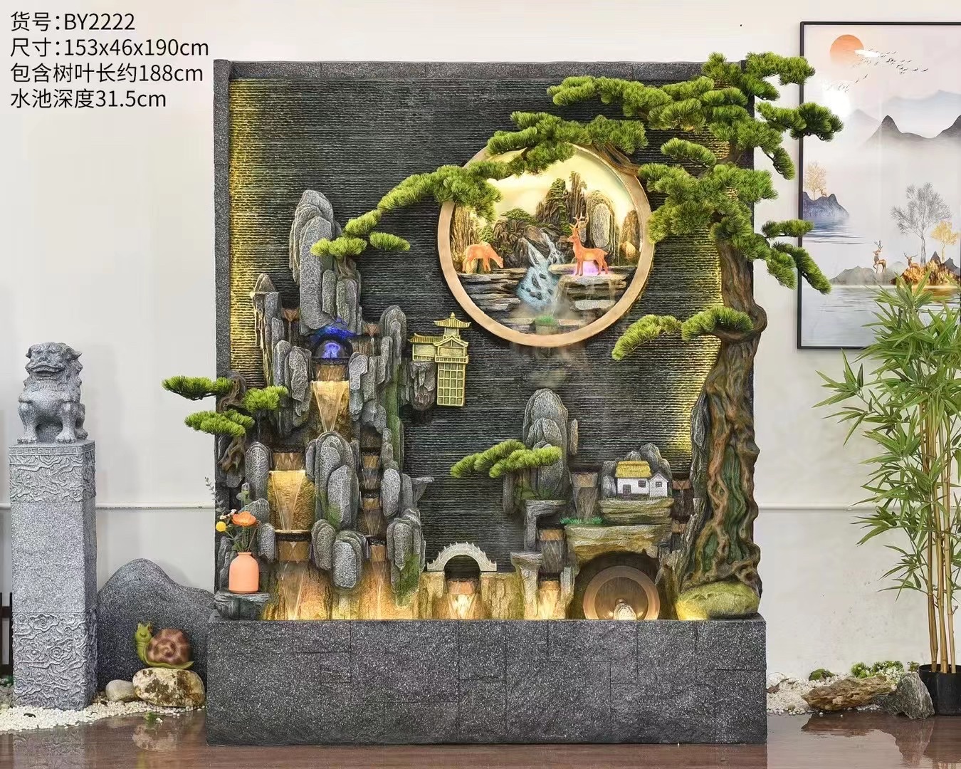 Resin water flow bonsai atomizer, a perfect gift for home decoration humidification, is breathtakingly beautiful Application Scenario