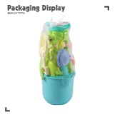 K2016-1 Children's Beach Buggy Toy Set, Baby Beach Hourglass, Beachcombing Sand Pit shovel, Sand-playing Tool bucket details Picture