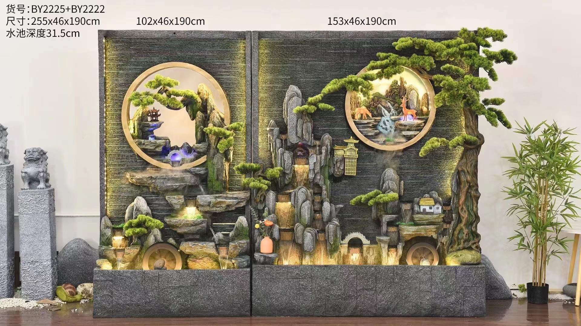 Resin water flow bonsai atomizer, a perfect gift for home decoration humidification, is breathtakingly beautiful