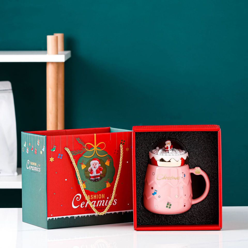 Christmas gift ceramic mugs, large-capacity Christmas cups, daily necessities wholesale, Christmas gifts, drinking cups, Medley 030 details Picture