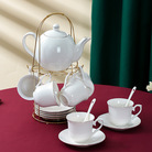欧式咖啡杯碟套装宫廷风新骨瓷茶具红茶杯英式下午花茶陶瓷水杯   美德利  006