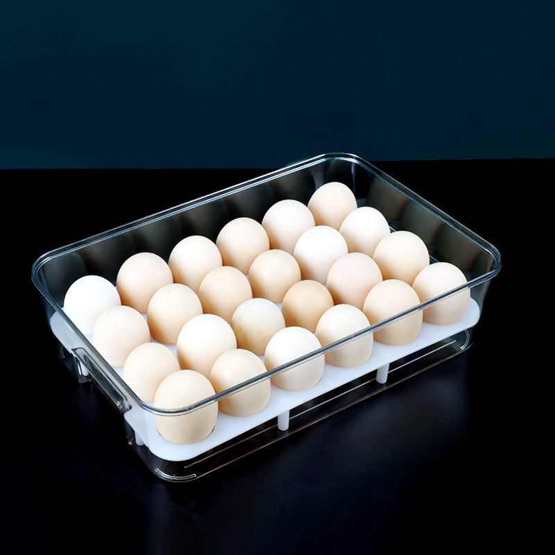 蔚雯展示冰箱鸡蛋收纳盒抽屉式食品级保鲜盒鸡蛋分格收纳箱子厨房收纳神器图
