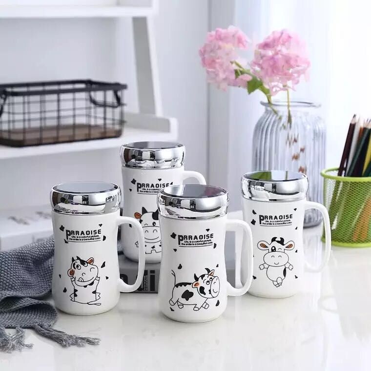 Flamingo Ceramic Cup 1314 Mirror Cup, Creative Cartoon Ceramic Cup, Mug, Medley 024 details Picture