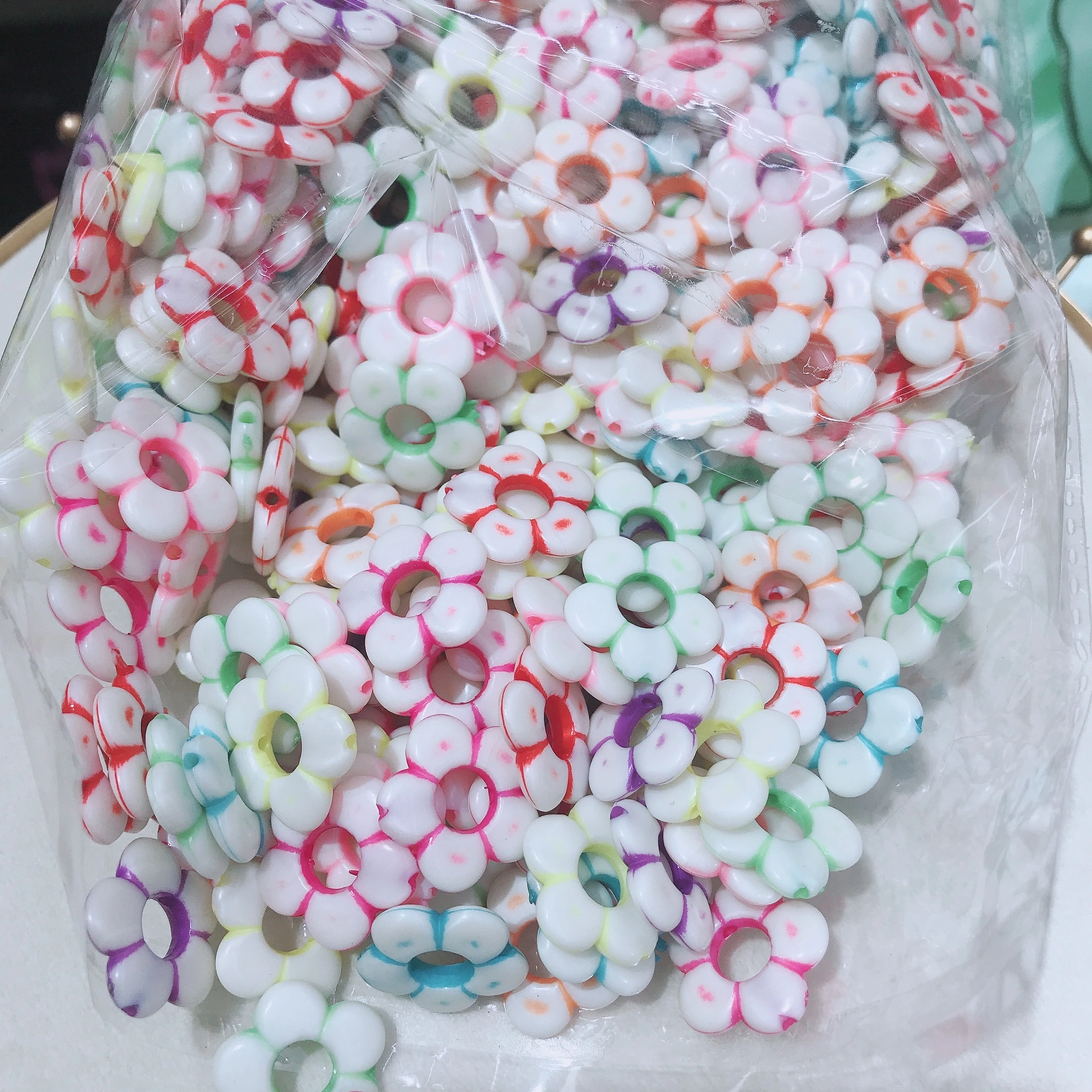 96-head hair strings and rubber bands, DIY handcrafted beading, children's necklaces, educational beading, acrylic accessories, premium headwear accessories, fashionable trends, internet-famous best-selling accessories, various effect beading Item Picture