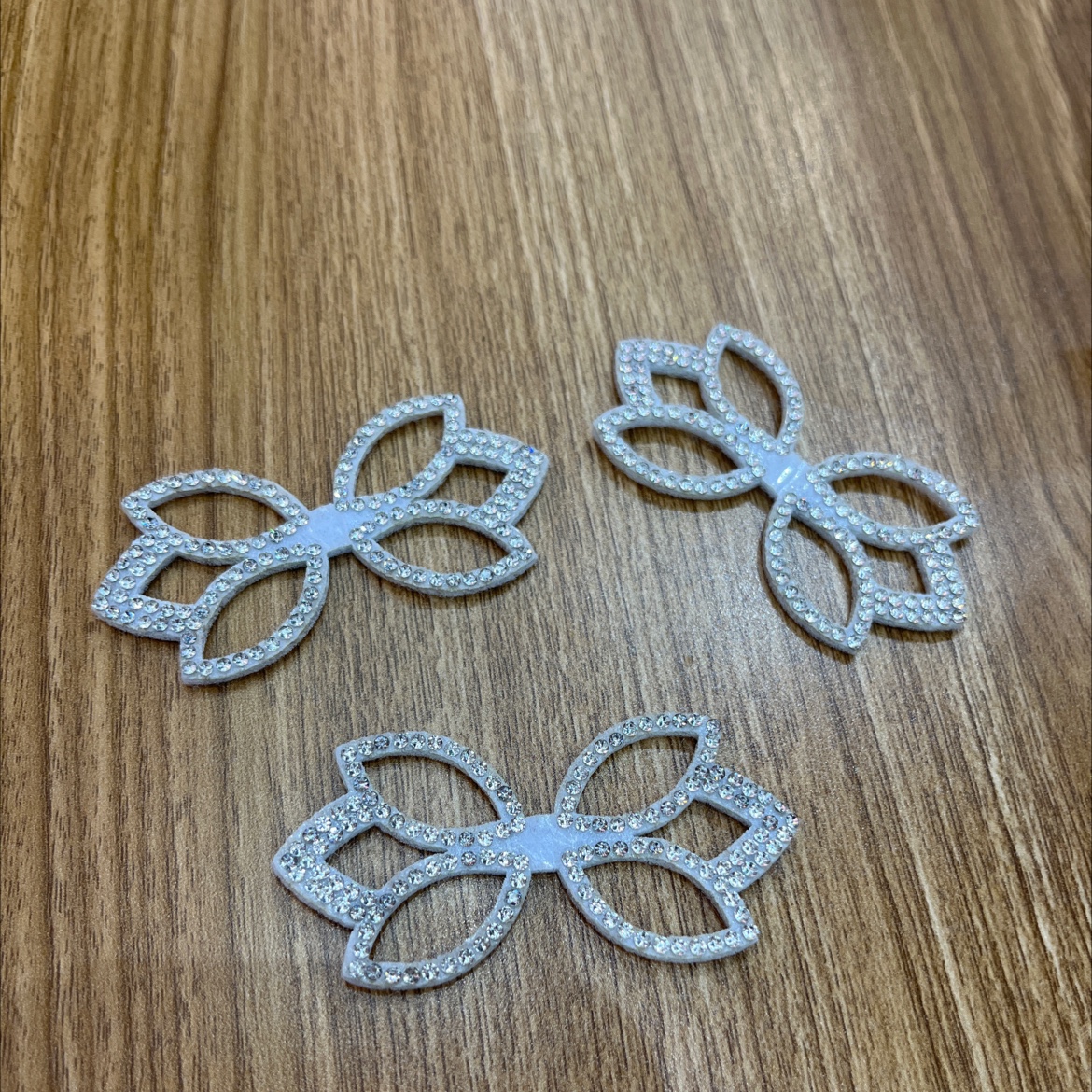 Semi-finished diy hair accessories with large bow tie shoes, flower diamond decorations, ultrasonic embossed patches