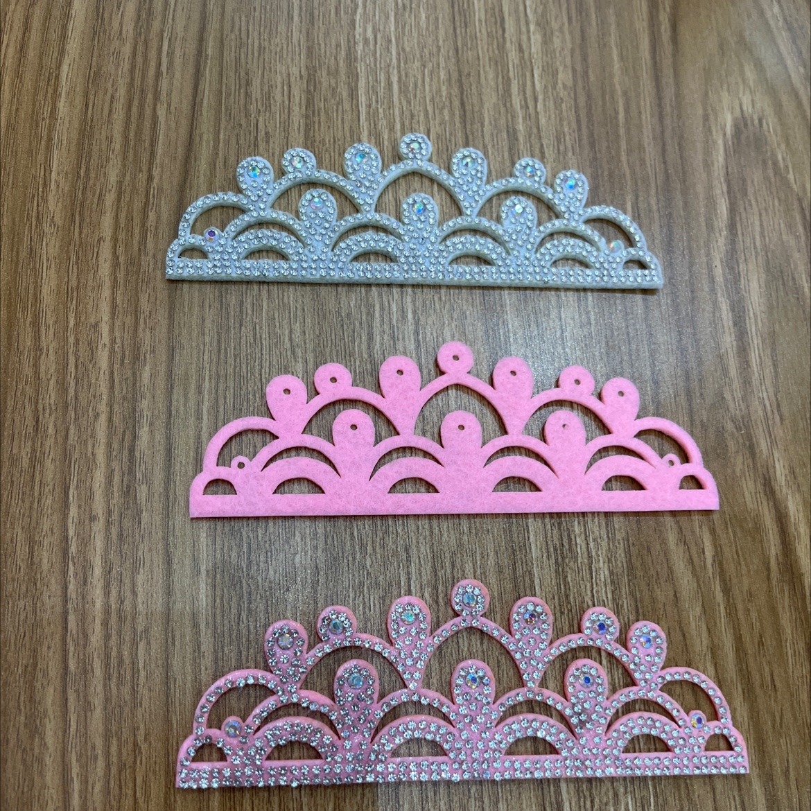 Phoenix Crown ultrasonic embossed Patch diy hair accessory semi-finished product details Picture