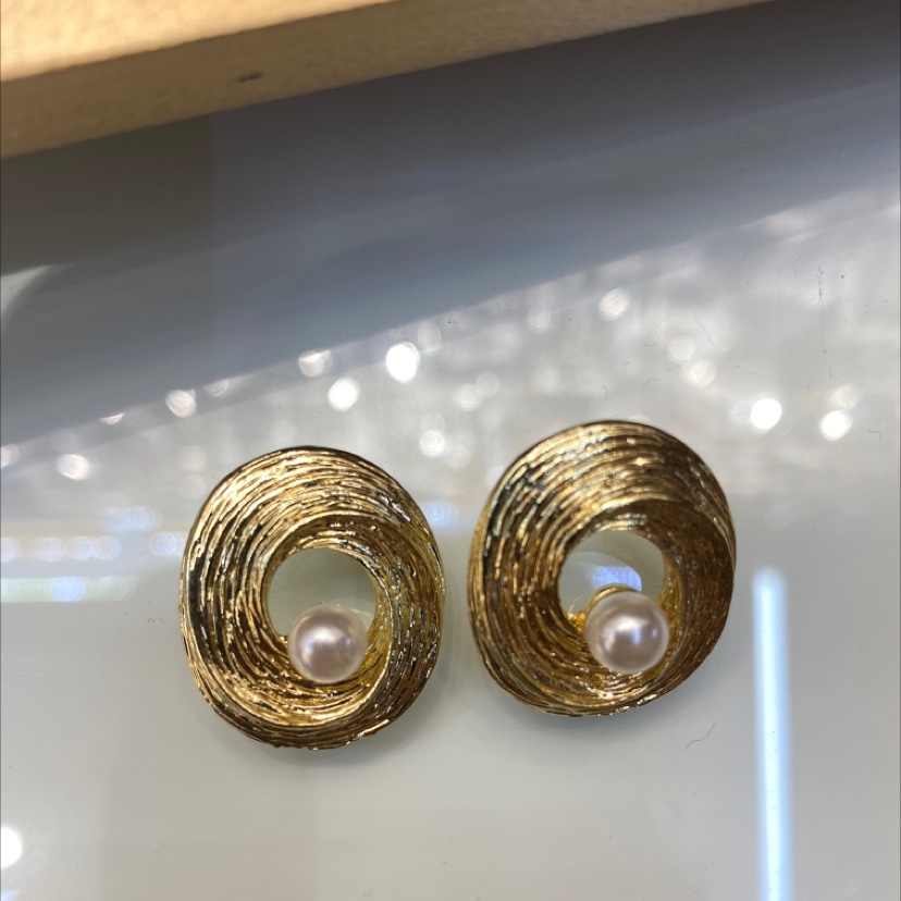合金珍珠耳环
