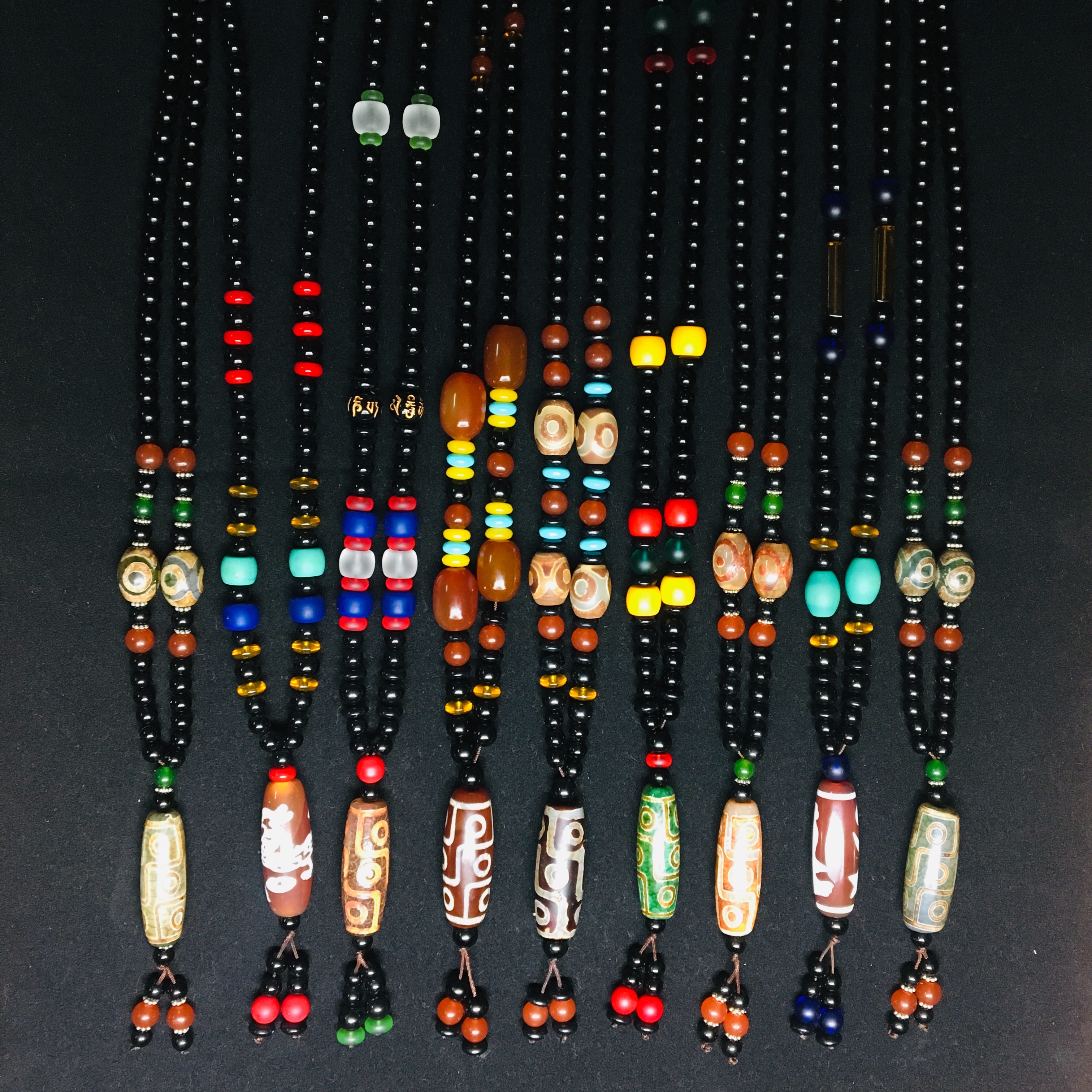 Hot sales in scenic spots, online bestsellers, high-neck sweaters, knitted sweaters, versatile sky pearl agate necklaces, Jinhong z-003 details Picture