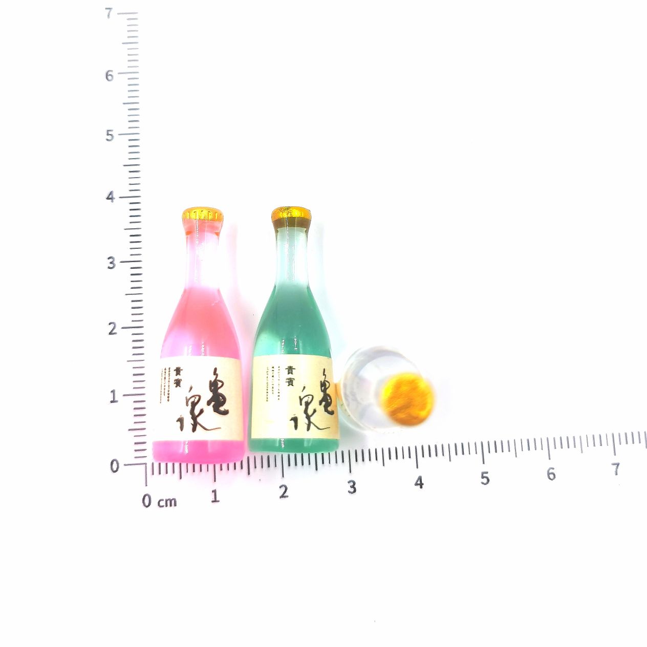 Resin accessories, mobile phone cases, refrigerator patch materials, DIY handmade small bottles, wine bottles, simulation toys, jewelry accessories, beverage bottles, food and play ornaments, mixed bottles, wholesale Japanese sake, Kamezumi sake, one pack of 500 pieces Item Picture