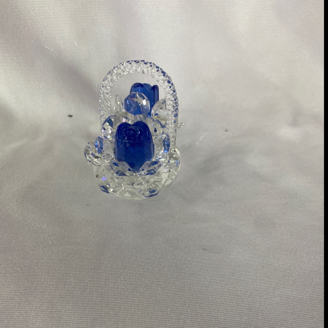 Crystal ornament, Bixing Crystal Glass Flower basket AA522510, single package Specification image