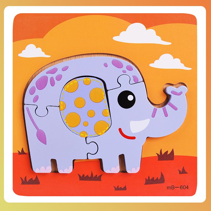 Three-dimensional card jigsaw puzzle