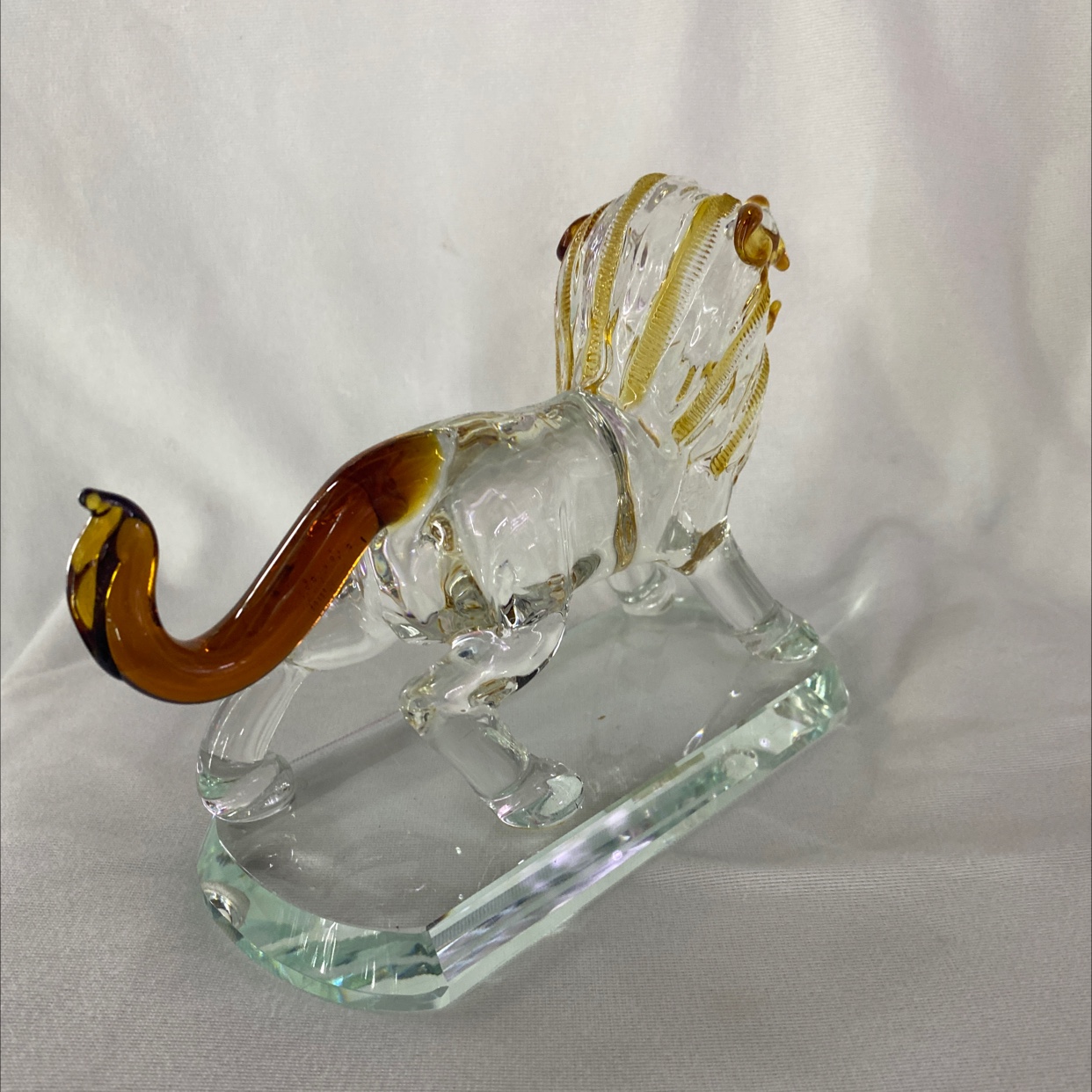 One set of Bixing crystal base lion Jg7619 crystal ornament Specification image