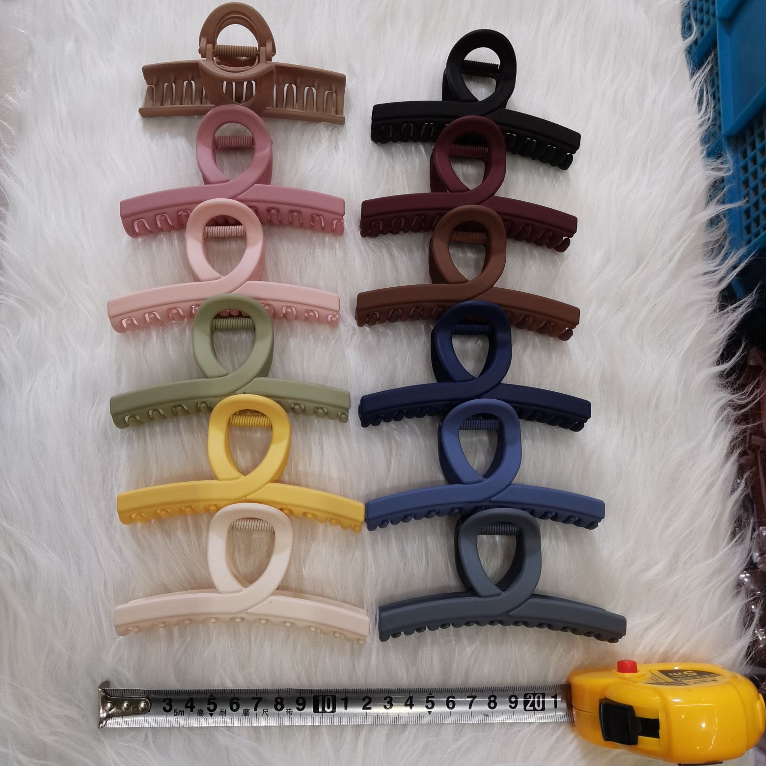 Haishen Accessories 12 cm Trendy Korean style classic rubber 12-color popular women's hair clip, trendy shark clip hair clip, shower clip