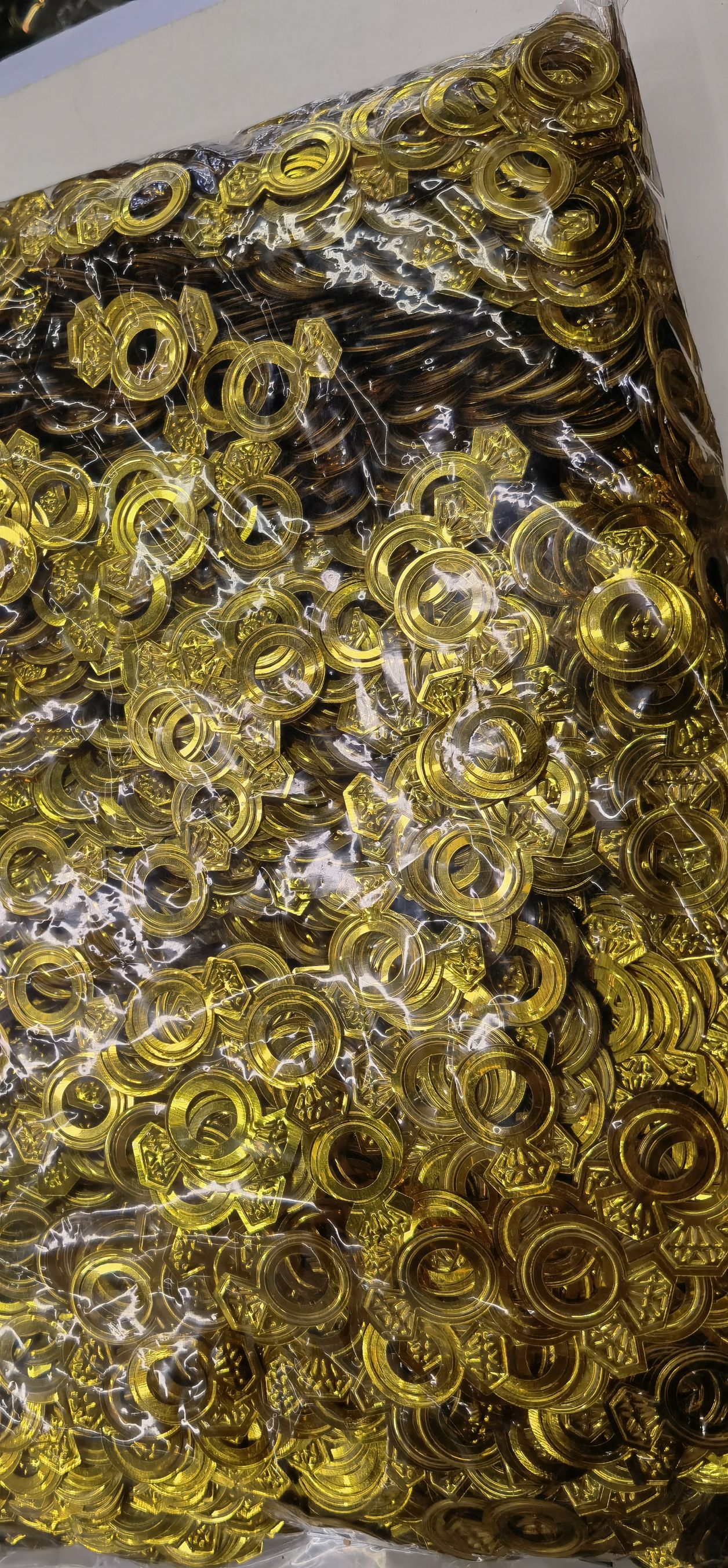 15mm gold ring sequins, suitable for wedding and festival occasions, handcrafted, semi-finished accessories such as earrings, Jincan 115, high-temperature and environmentally friendly sequins, can be hand-sewn, Jincan accessories with 105