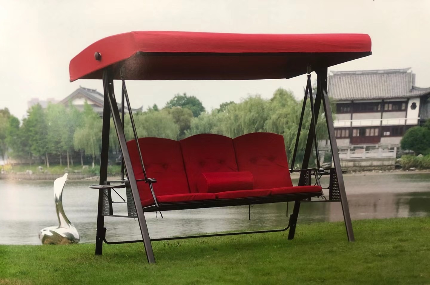 JHA-181 Red Three-person Leisure swing Specification image