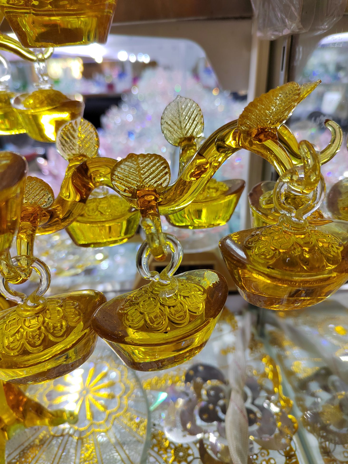思文高档水晶元宝树招财树平安摆件客厅玄关酒柜电视柜家居饰品004详情4