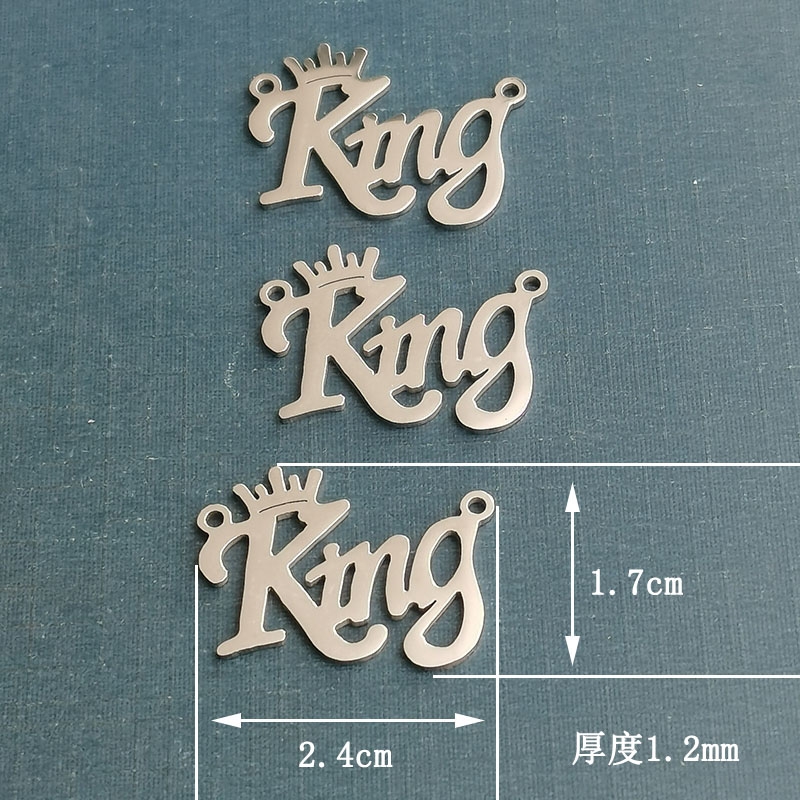 Cross-border new hip-hop pendant, European and American fashion trend men's KING letter bracelet manufacturer wholesale detail image 2