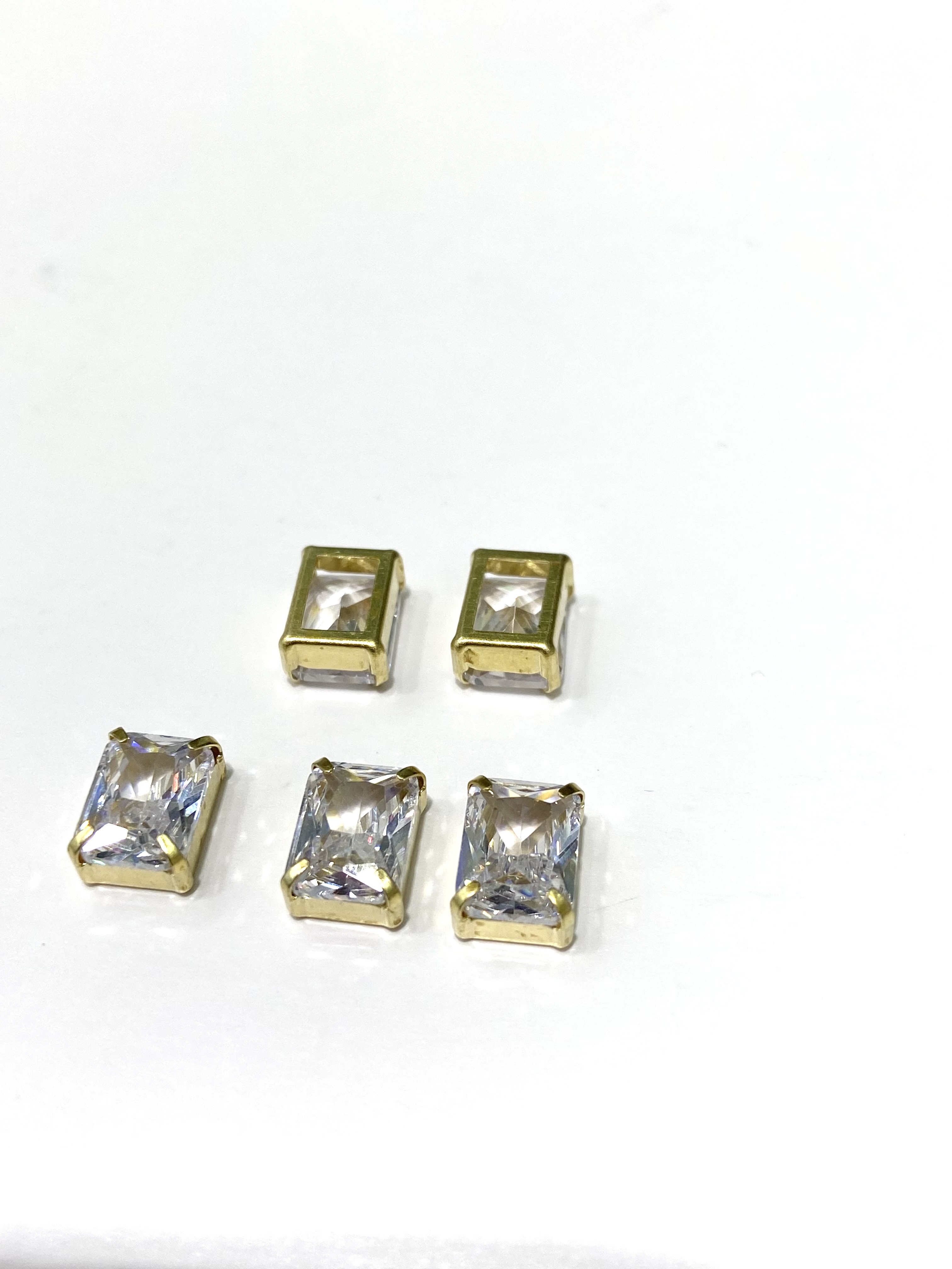 Rectangular zircon accessories, zircon claws, DIY nail art, mobile phone decoration accessories, earrings, necklaces, pendants, heat-resistant