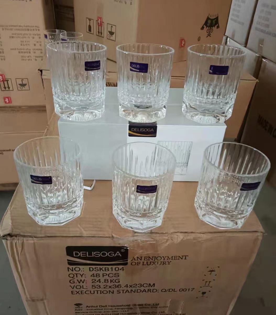 DELISOGA晶白料玻璃水杯 3款纹路可选