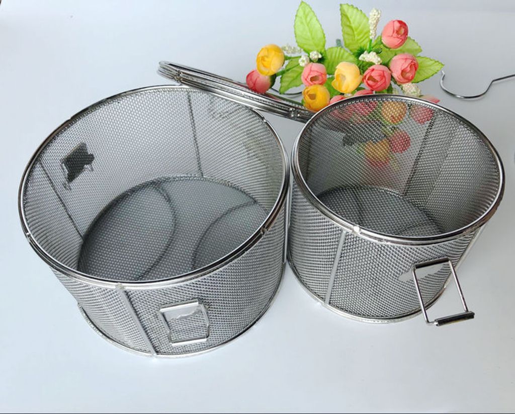 Factory direct sales of stainless steel brine hot pot soup base blue filter screen, brine cage, seasoning ball bag, spice residue basket detail image 1