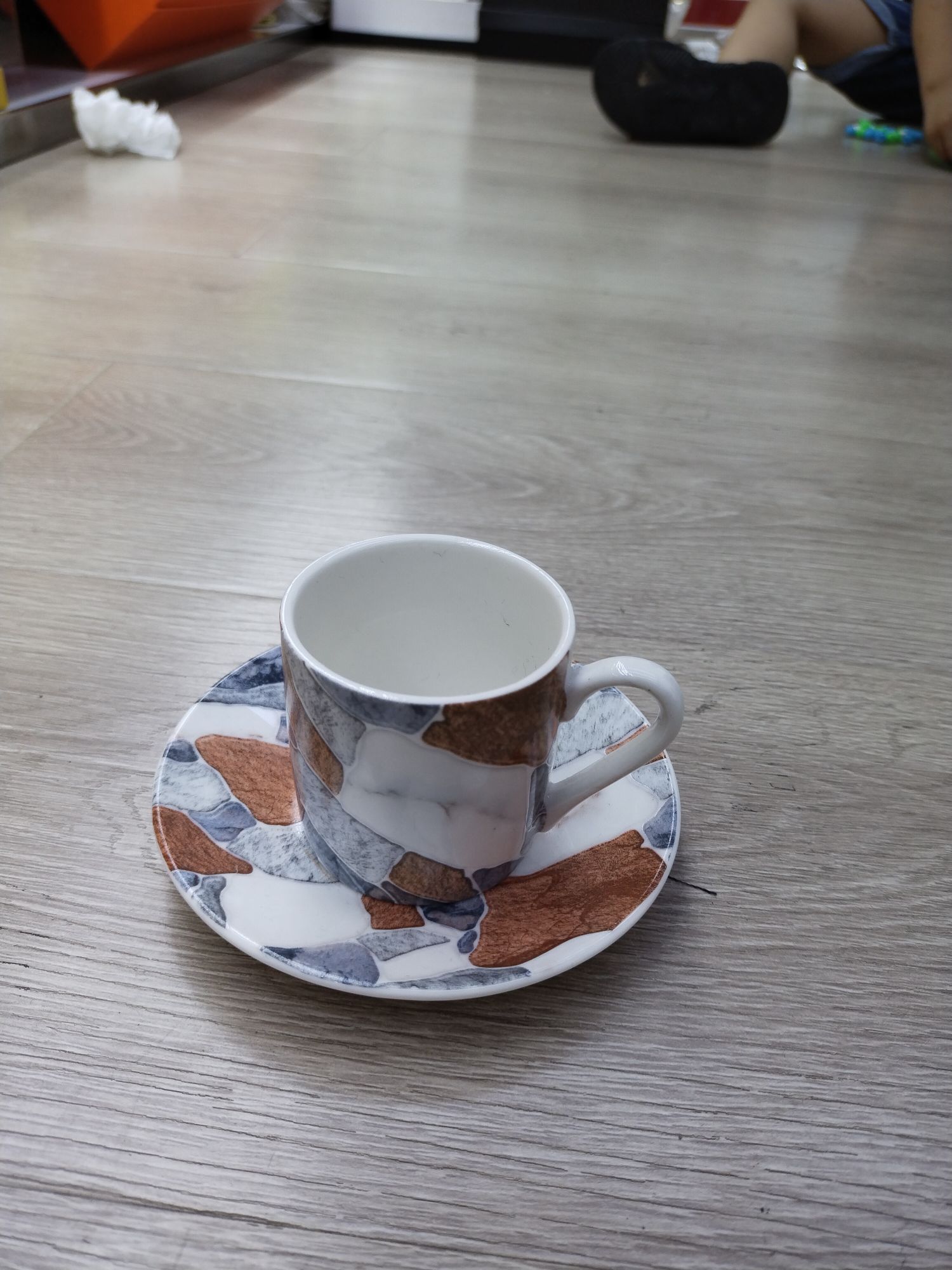 Limei Ceramic Coffee Six-cup Luxurious Afternoon Tea Round New Gift Box Packaging 002 details Picture