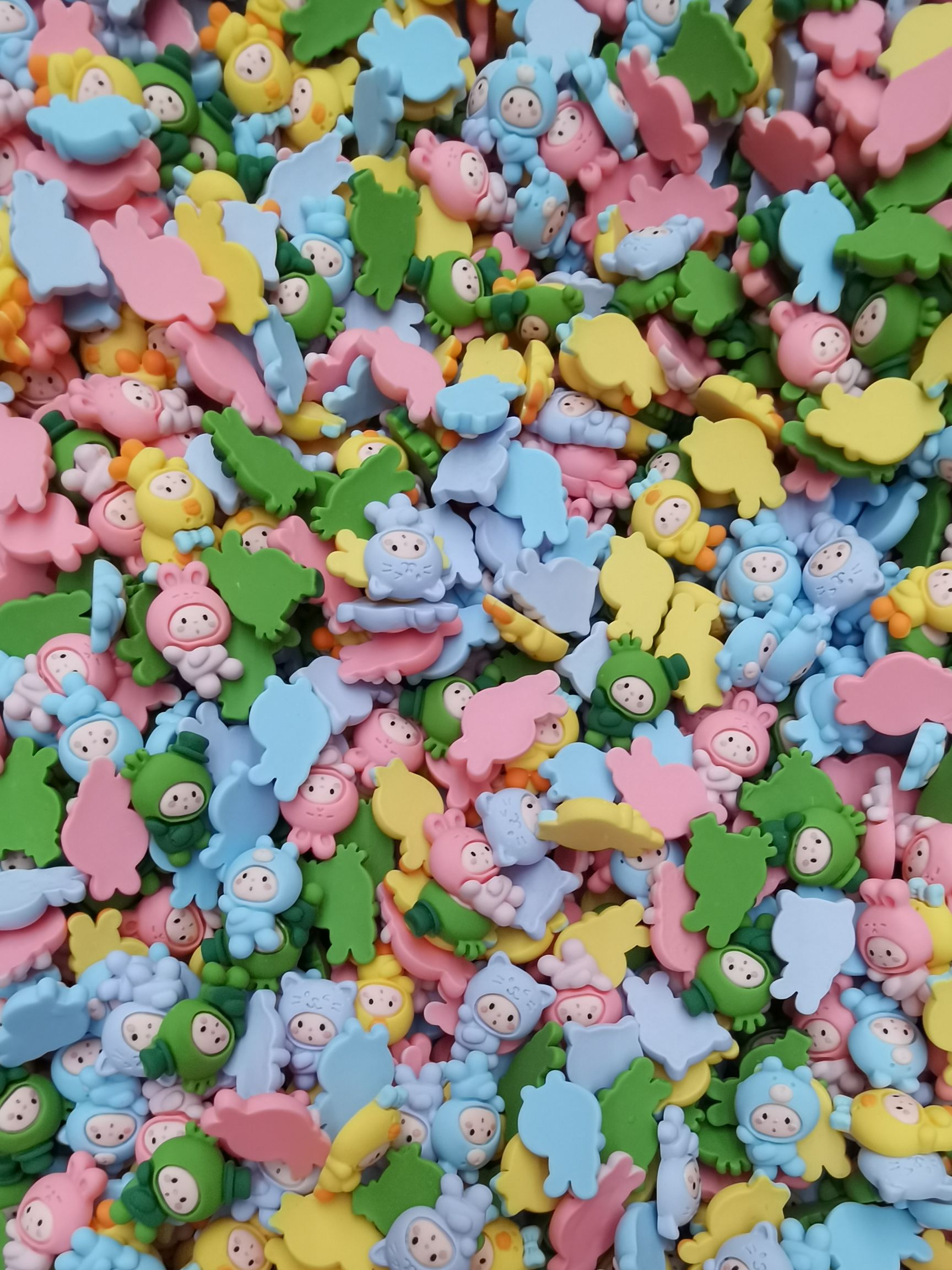 Resin accessories Cartoon cute plastic mixed style matte resin patch diy lucky bag animal, flower and fruit accessories factory direct sales details Picture