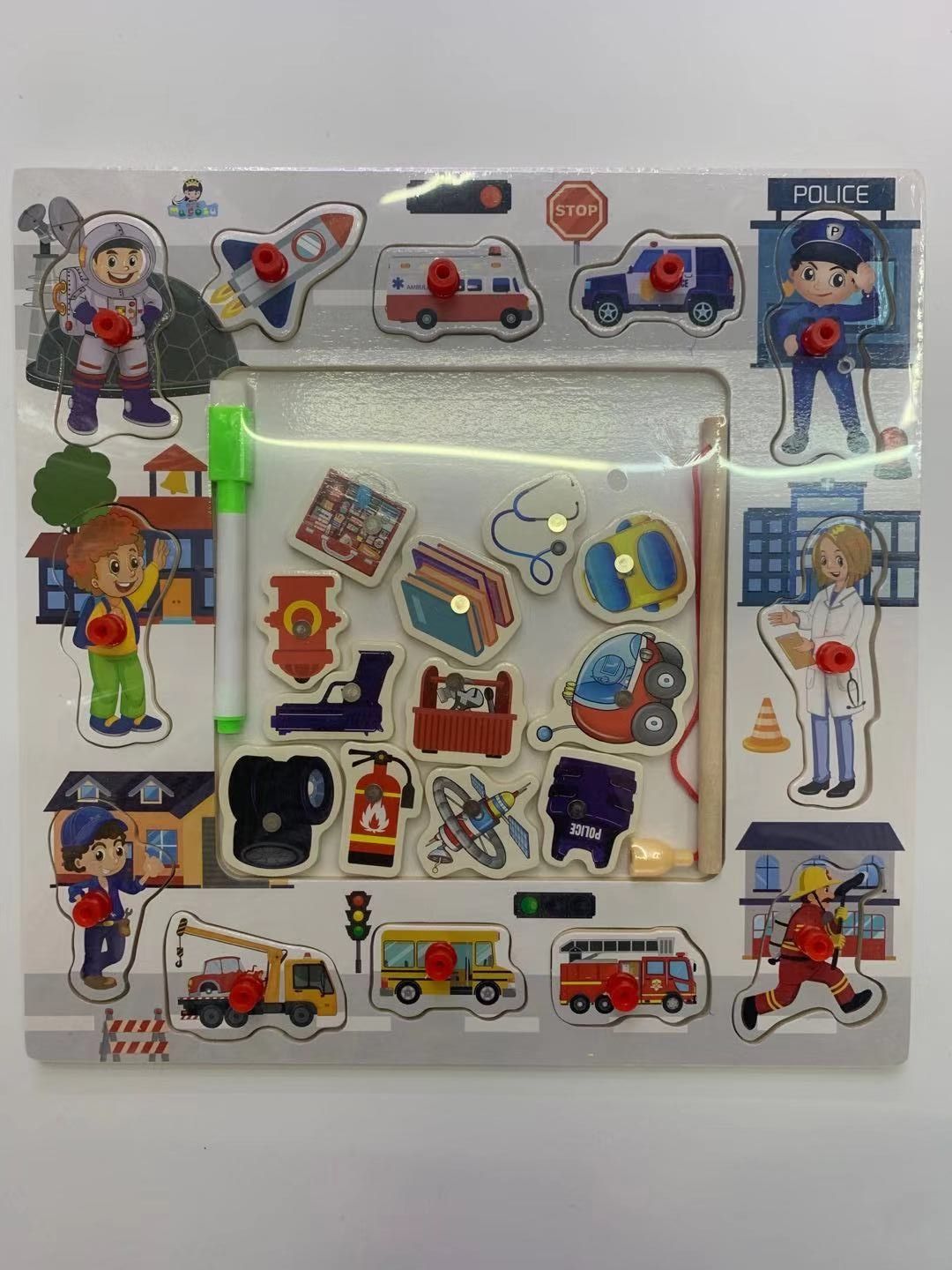 Hand-held fishing drawing board figure style