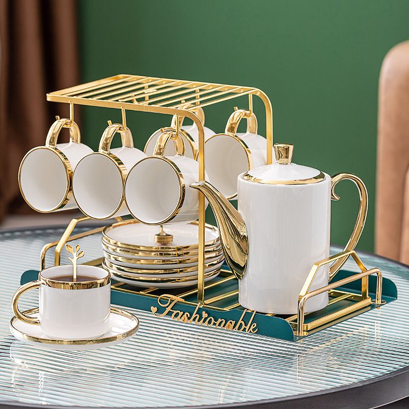 轻奢咖啡杯杯子套装欧式家用下午茶杯碟茶具小精致奢华茶杯高级感 美德利  001