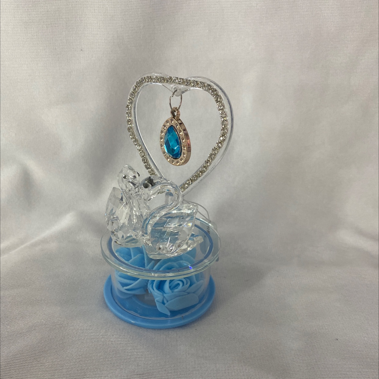 Crystal ornament, Bixing Crystal, crystal swan ribbon lamp, AZ1557, single package Specification image