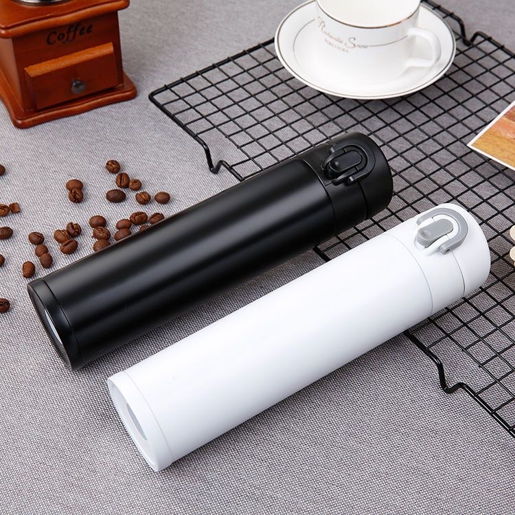 智能保温杯大容量304不锈钢学生韩版可爱按压式水杯简约小清新杯