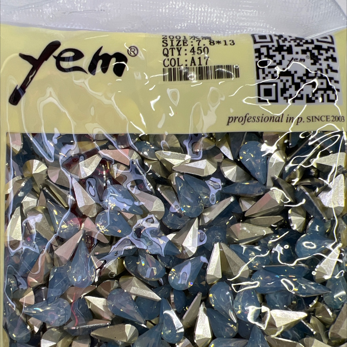 水滴7.8×13镀底蛋白 晓艺饰品配件J851447