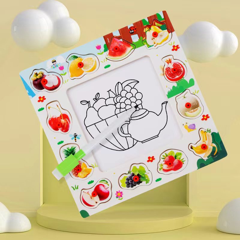 Hand-held fishing drawing board with fruit style details Picture