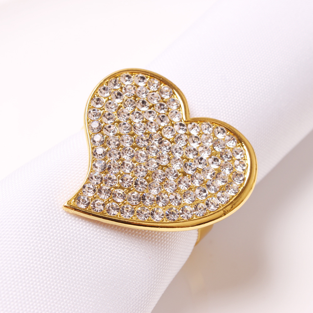 Napkin ring with rhinestone heart details Picture