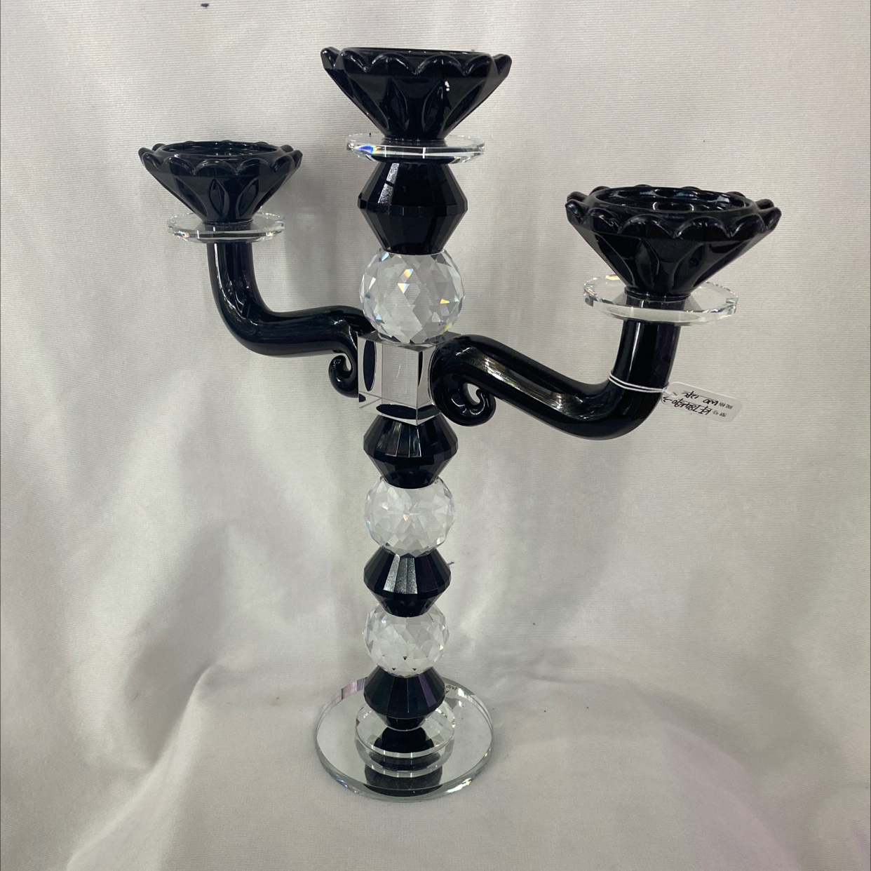 حزمة كريستال مغلفة منفردة من طراز KF784590-3 من شمعدان كريستال من طراز BixStar Specification image