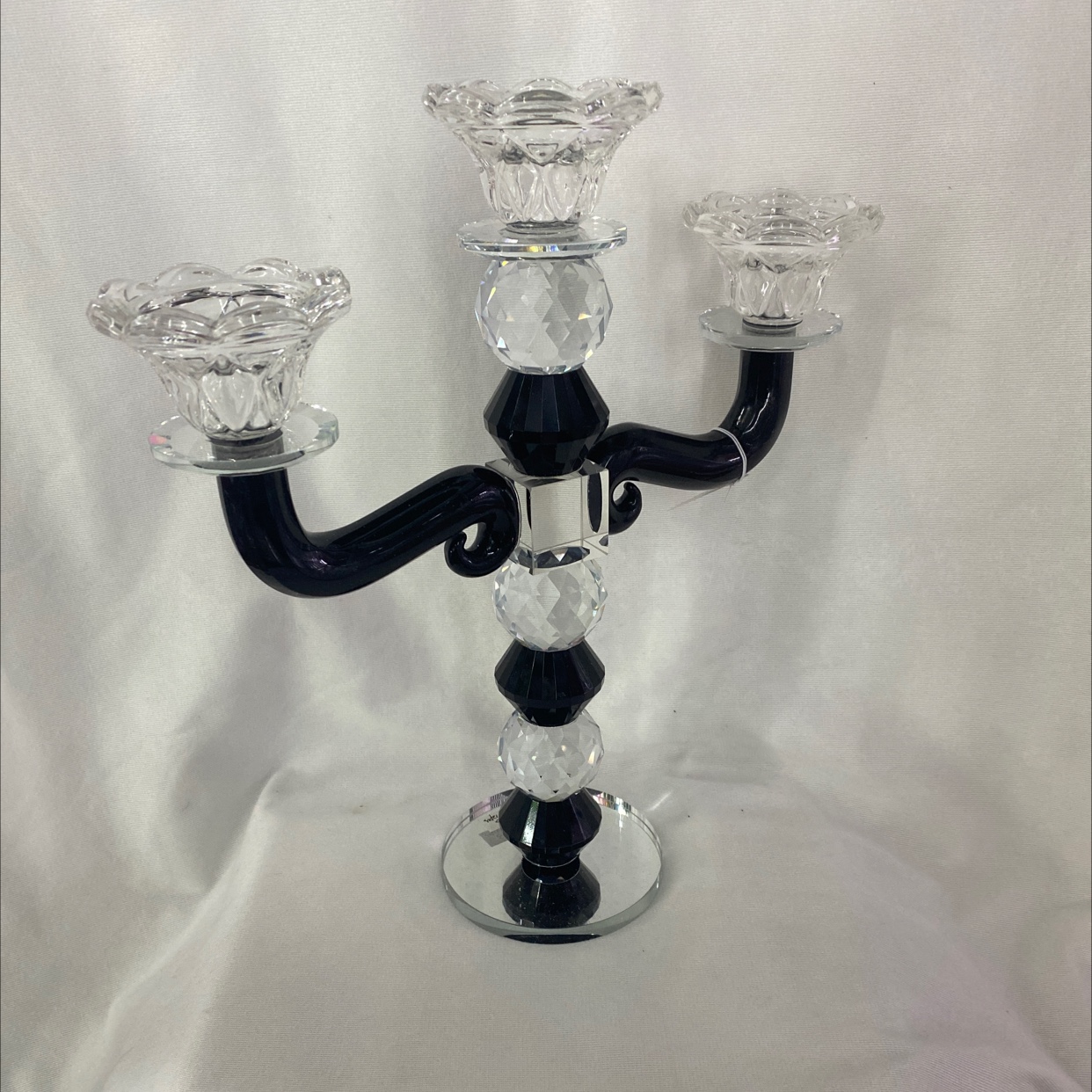 Crystal ornament, Bixing Crystal Candlestick KF472591-3, single package Specification image