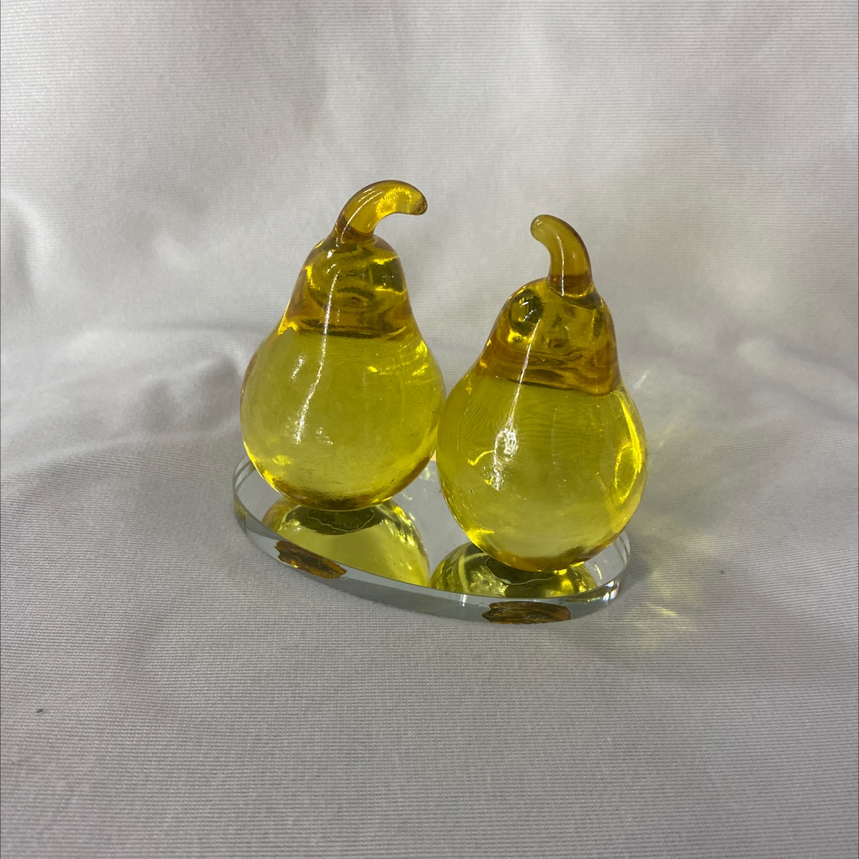 Crystal ornament, Bixing Crystal, crystal fruit Double Pear HZ26403, single package Specification image