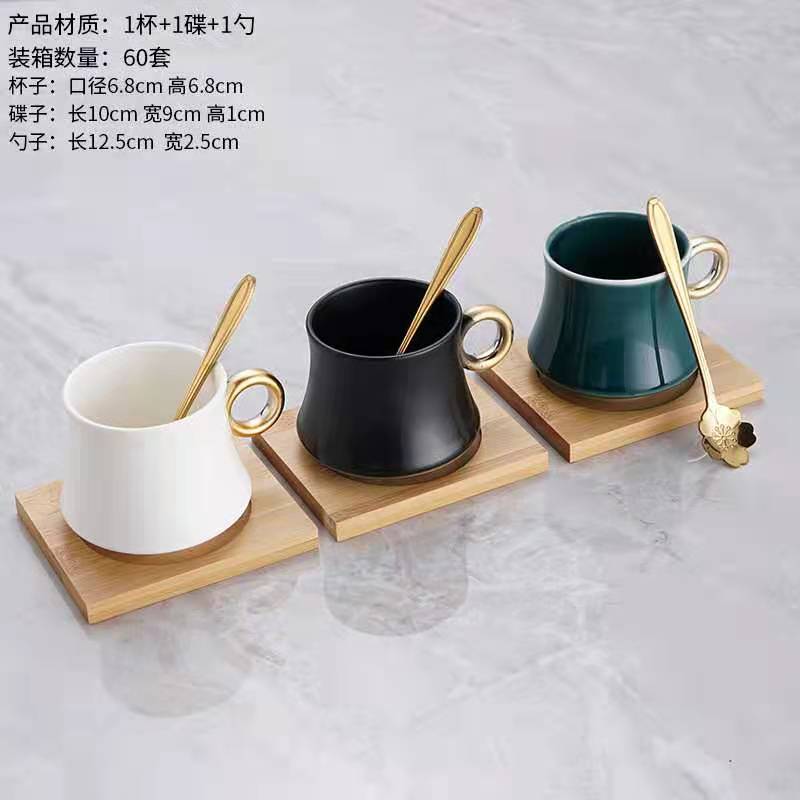 Limei Ceramic Coffee six-Cup saucer Luxurious Afternoon Tea Round Animal cute New Gift box packaging 0096 details Picture