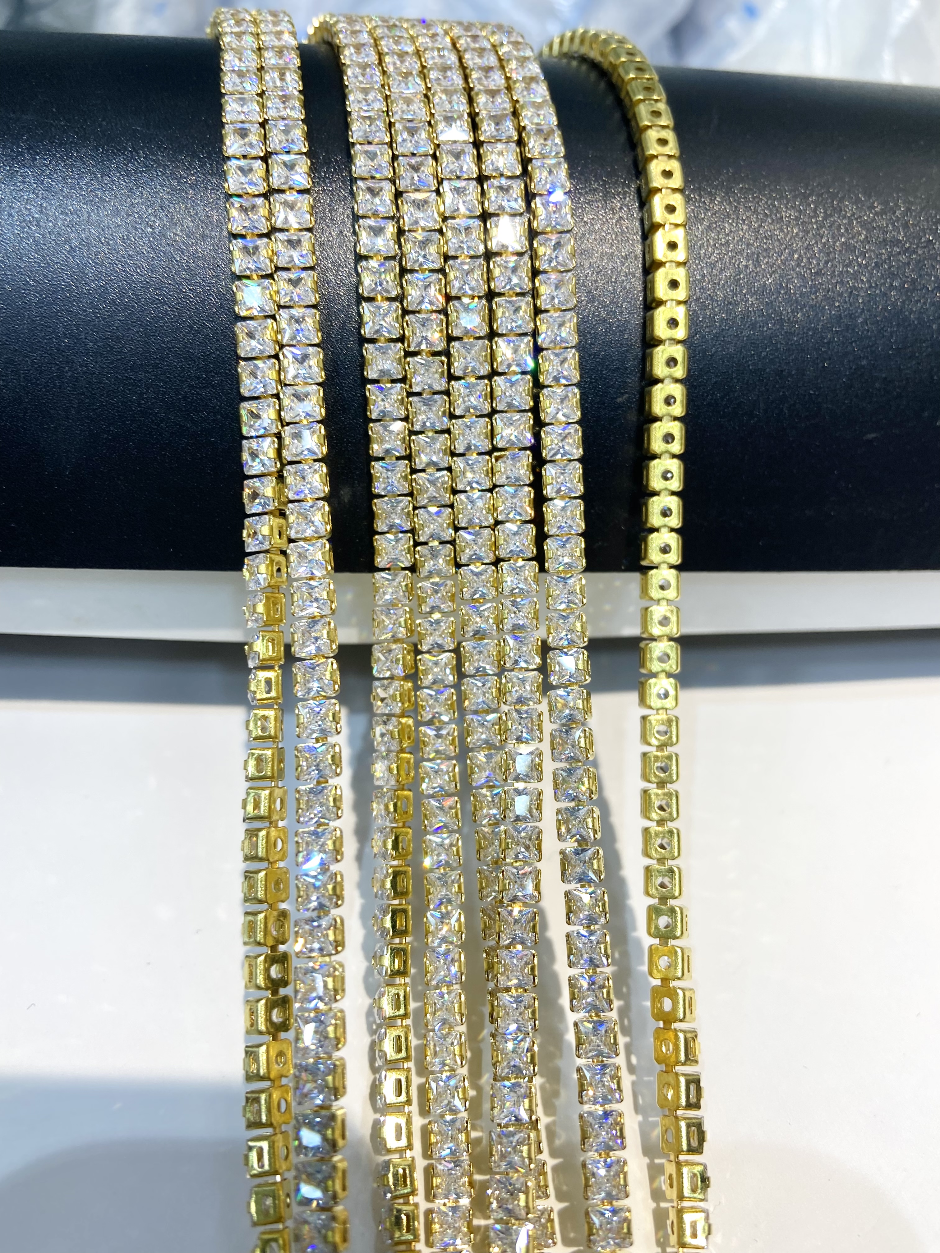 3*3 square zircon claw chain jewelry accessories, DIY nail art earrings, necklace accessories, weldable high-temperature resistant claw chain