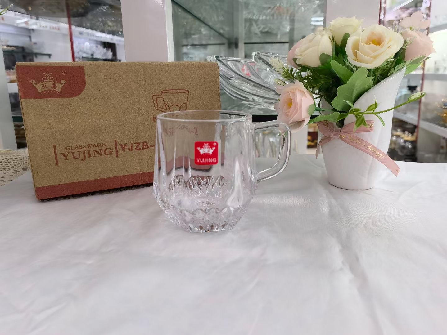 玻璃水杯/带把手产品图