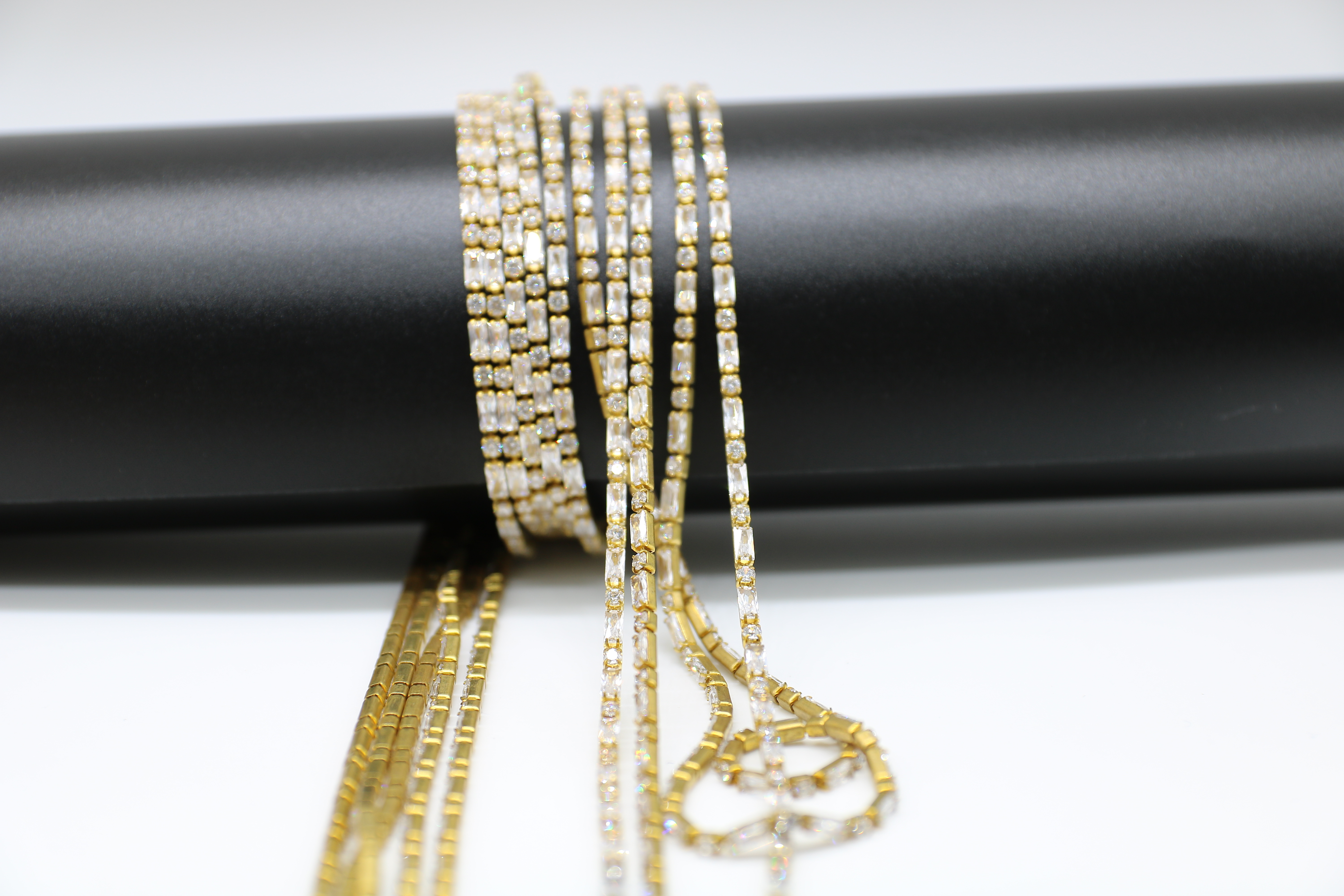 Zircon claw chain rectangular + round mixed claw chain shoes, clothing jewelry, earrings, necklaces and accessories details Picture