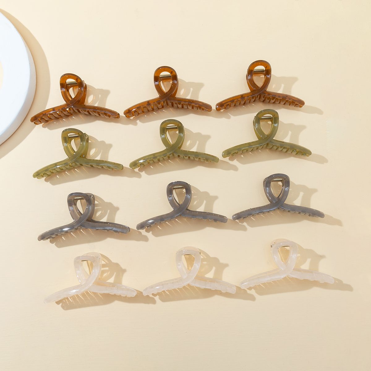 Haishen Accessories, a popular and trendy Korean-style fashion classic hair clip, ladies' candy 4-color hair clip, crystal bath clip, shark clip
