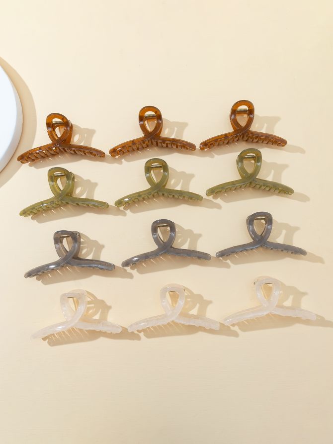 Haishen Accessories, a popular and trendy Korean-style fashion classic hair clip, ladies' candy 4-color hair clip, crystal bath clip, shark clip details Picture