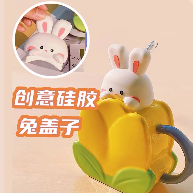 陶瓷个性杯/3D。立体/兔子产品图