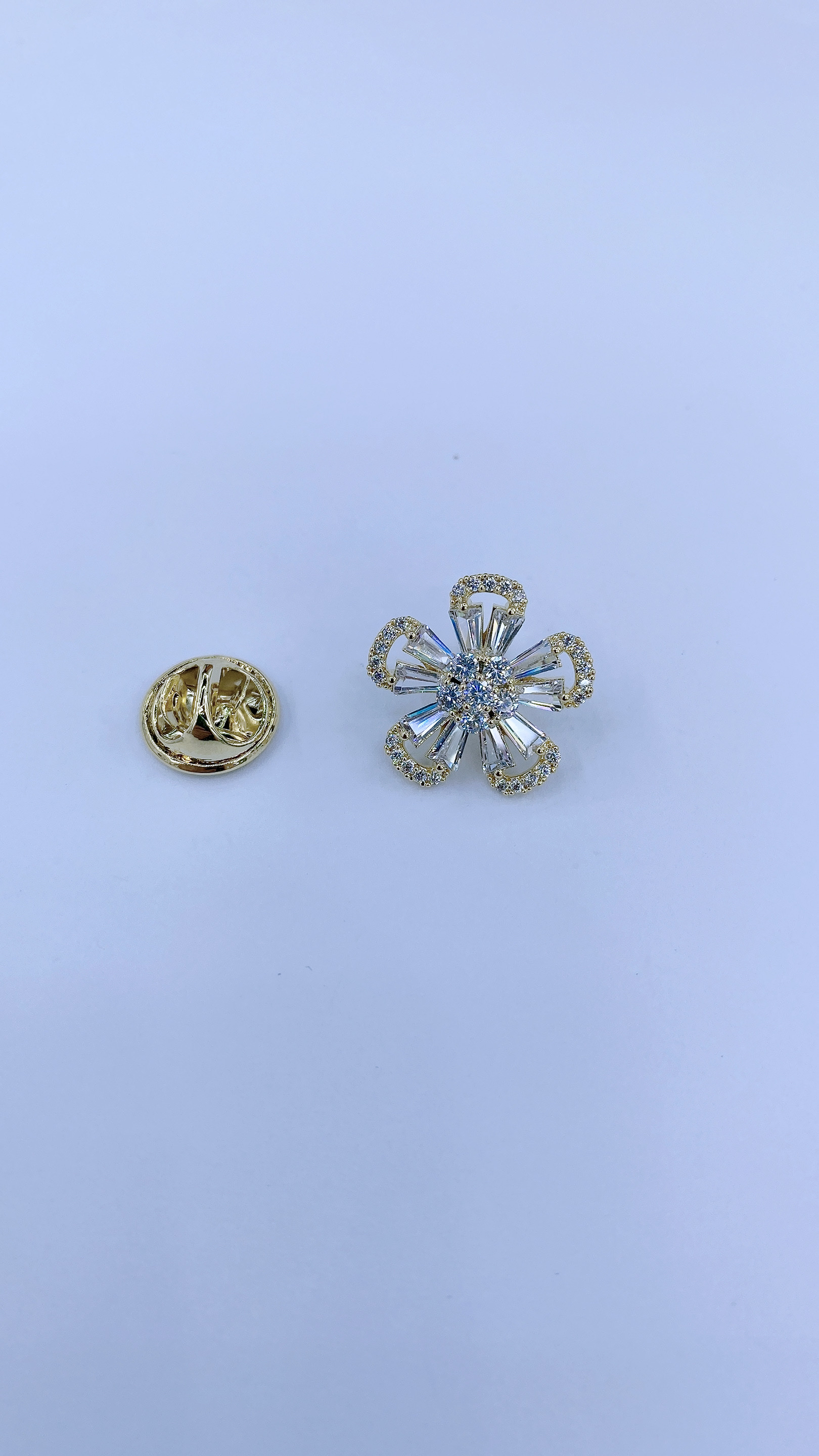 锆石花花闪亮梯锆甜美潮款胸针领花