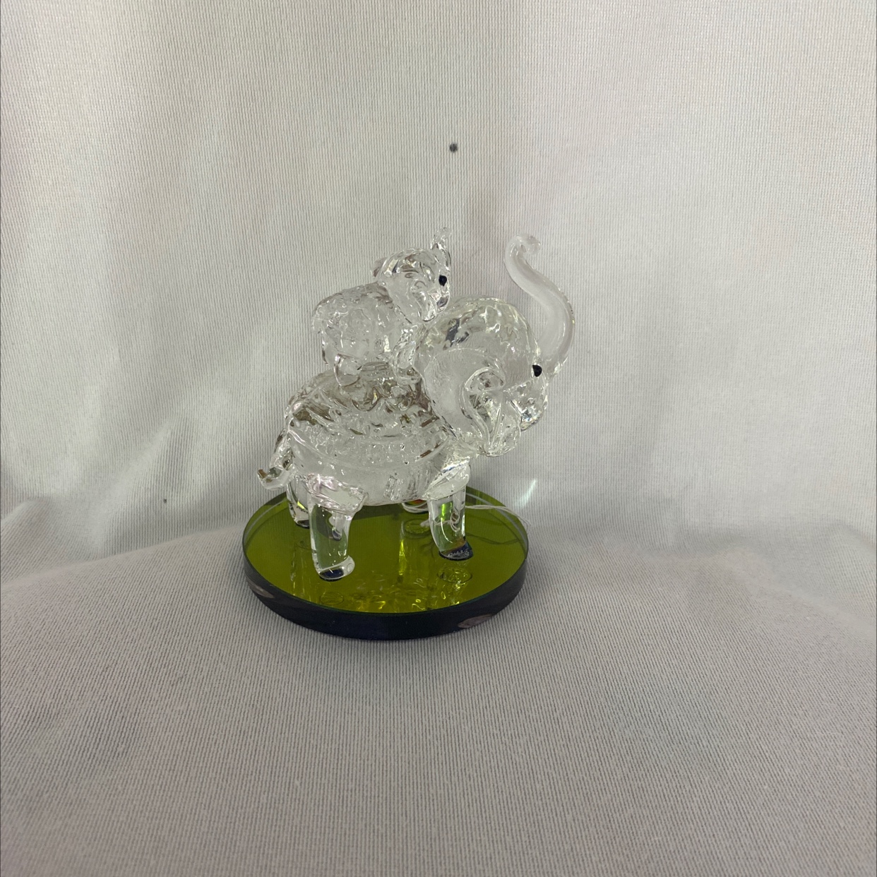 Crystal ornament, Bixing Crystal, mother and child elephant HZ22316, single packaging details Picture