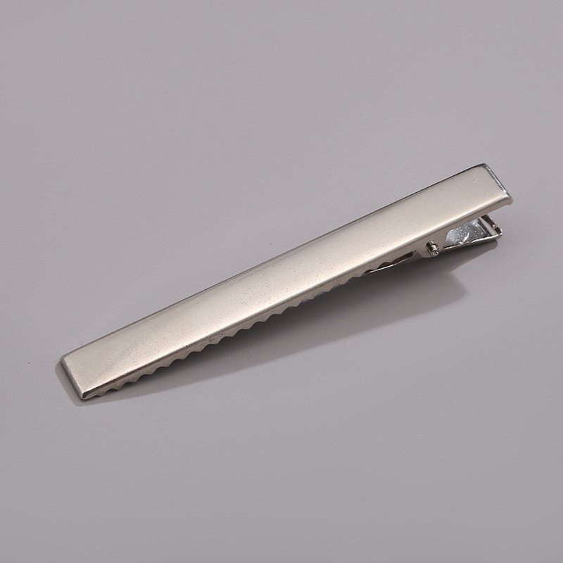 学波饰品配件 方夹厚 电镀长夹子 配件DIY饰品