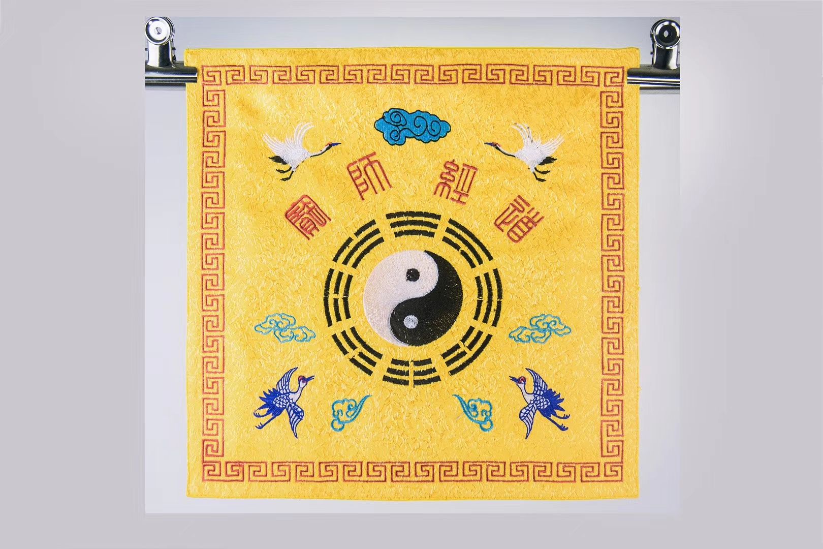 Premium Buddhist cloth, Buddhist embroidery, embroidered Sutra cover cloth, sutra cover cloth, Buddhist hall decoration, Dharma hall sutra cover cloth, Golden Qilin 005 Specification image