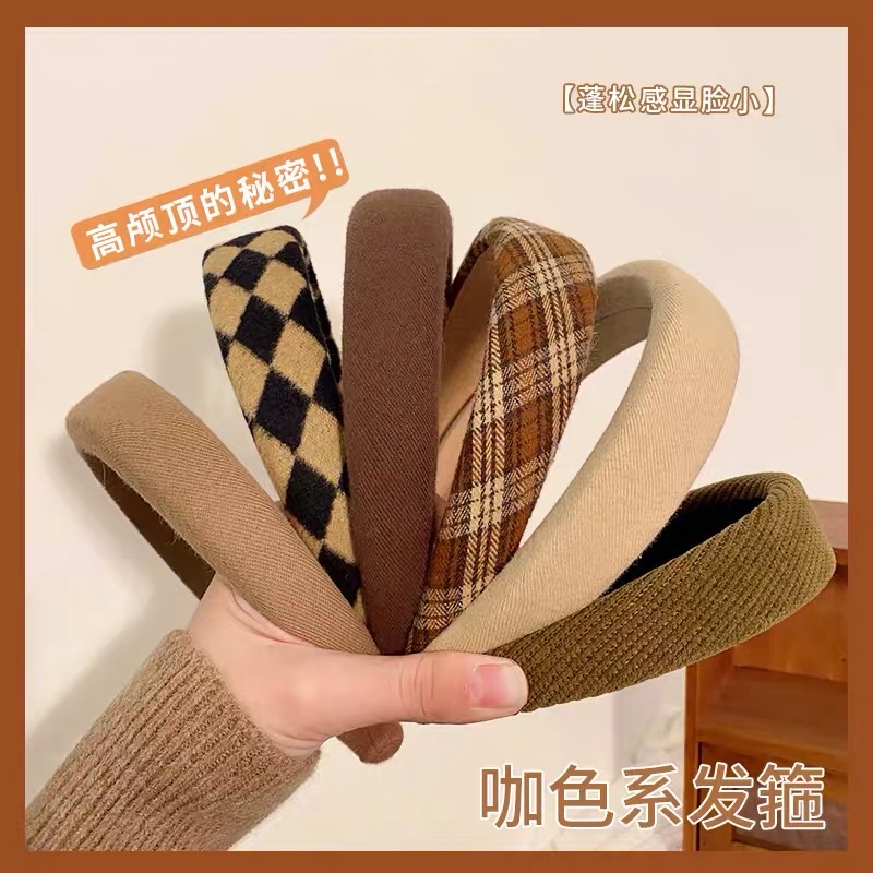 High head top autumn and winter hair band, women's hair clip, popular 2022 new facial cleansing headband, women's hair tie, hair hole